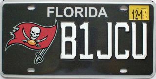 2010 Florida Tampa Bay Buccaneers Football Nfl License Plate