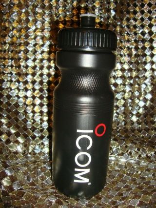 Icom Ham Radio Travel Tumbler Black Plastic Water Bottle Amateur Radio