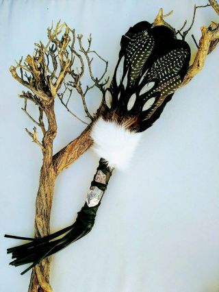 Smudge Feathers Wand - Shaman Tool - Ceremonial