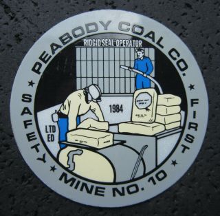 1984 Ltd.  Ed.  Peabody Coal Co.  Coal Mining Hard Hat Lunchbox Toolbox Sticker
