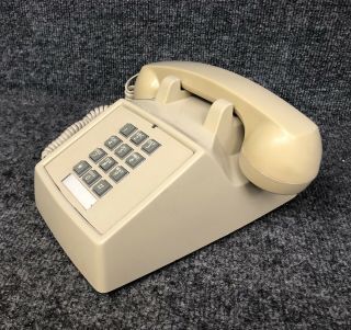 Retro Phone Push Button Vintage Telephone Desk Corded In Euc