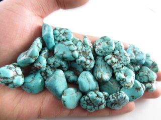 30big China Aaaaa Turquoise Crystal Gem Stone Rock Chips Healing Energy Specimen