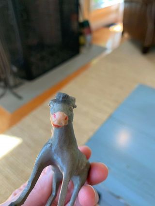 Putz Donkey Germany German Composition Stick Leg Antique Nativity Toy 8