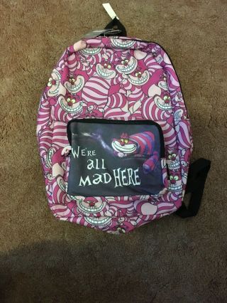 Loungefly Cheshire Cat Pink Full Size Backpack Alice In Wonderland Disney