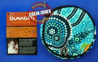 Australia Aboriginal Coin Purse Wallet Turtles Dreaming Australian Design Blue