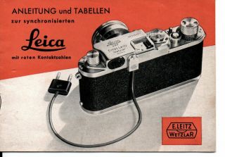 Leica Camera Brochure 1954 Text In German E.  Leitz - Wetzlar