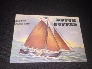 Topps 1955 Rails And Sails Dutch Botter Card 158 O/c