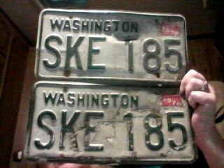 1970 Washington License Plate Set