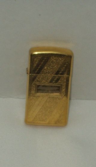 Vintage Zippo Slim Xii E Lighter - Gold Color -