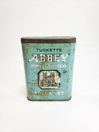 Vintage Tucketts Abbey 10 Cent Pipe Tobacco Tin