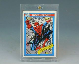 Stan Lee Signed 1990 Vintage Marvel Heroes Spiderman Trading Card 29