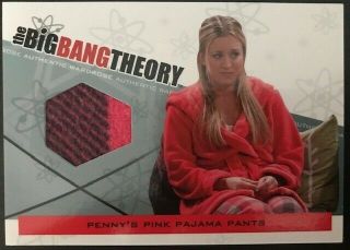 Penny Pink Pajama Pants 2012 The Big Bang Theory Seasons 3 & 4 Costume Card M21