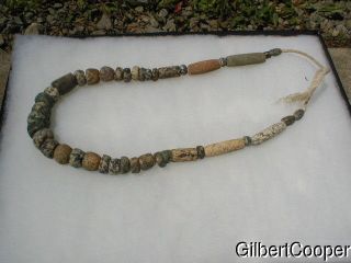 Neolithic Stone Bead Necklace - - 24 " Long