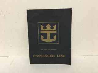 Song Of Norway Passenger List January 7,  1978 Puerto Plata San Juan St.  Thomas