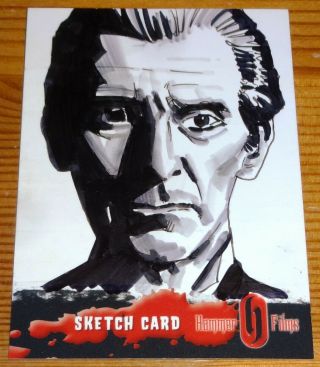 Hammer Horror Strictly Ink - Peter Cushing Sketch Card By Jason Davies