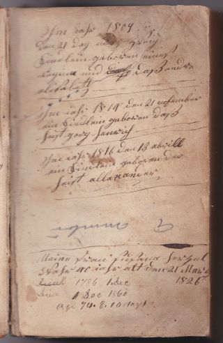 1822 MARTIN LUTHERS GERMAN FAMILY BIBLE FAMILY NAMES OSBORN - HENTZEL - MYER ??? 8