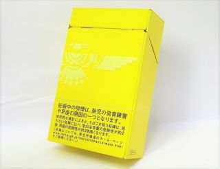 AMERICAN SPIRIT Tobacco Case Can Tin Cigar Cigarette Box Rare Yellow 3
