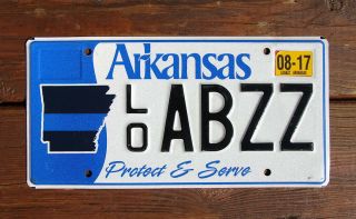 Arkansas Protect & Serve License Plate Police Abzz