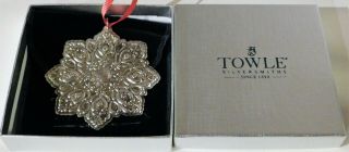 1994 Towle Sterling Old Master Snowflake Christmas Ornament