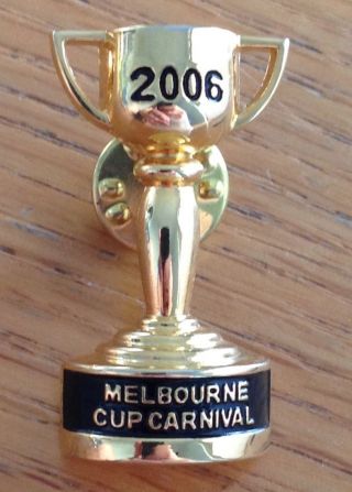2006 Melbourne Cup Pin Badge Winner Delta Blues Authentic Vintage (d2)