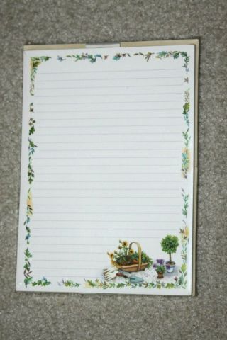 Rare Vintage Hallmark Gardening Writing Paper & Envelopes