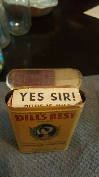 Dills Best Smoking Tobacco Tin With Tobacco
