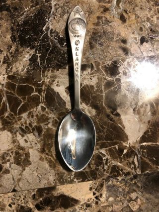 Oklahoma Sterling Silver Souvenir Spoon 1907 46th State