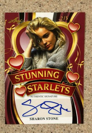 2015 Leaf Sharon Stone Stunning Starlets Signed Auto Autographed Card 2/5 Red
