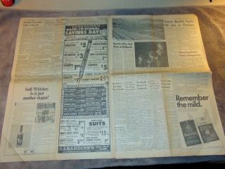 AUG.  30,  1966 OAKLAND CA NEWSPAPER: BEATLES CONCERT AT CANDLESTICK PARK 6