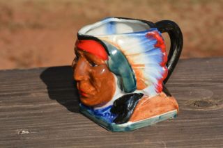 Vintage Grand Canyon Az Souvenir Cup Pitcher Indian Head Native American Japan