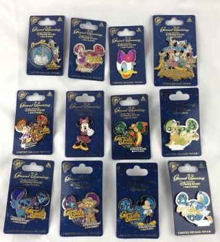 Shanghai Disney Pin Limited Release Grand Opening Set Of 12 Pins Lr Disneyland
