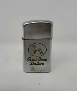 Vintage Zippo Ii Lighter Advertising Great Dane Trailers Rare
