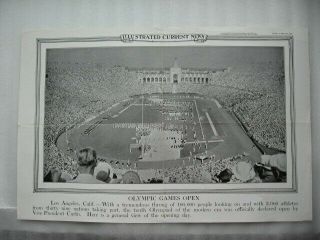 1932 Los Angeles Olympic Games Open General View Photo Poster Usa