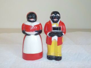 Vintage Aunt Jemima And Uncle Moses Salt And Pepper Shakers F&f Mold & Die