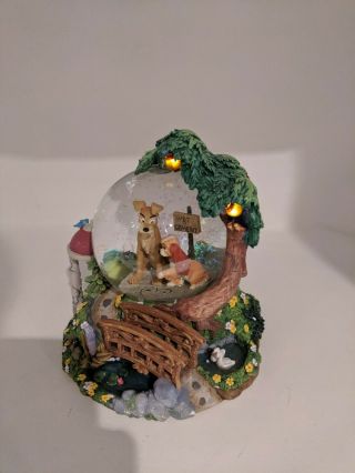 DISNEY ' s Lady and the Tramp Musical Snow Globe With Lights - ' Bella Notte ' 2