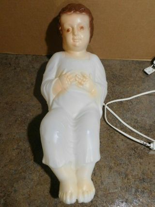 Vintage 18 " Empire Baby Jesus Blow Mold Christmas Nativity Lighted Decoration