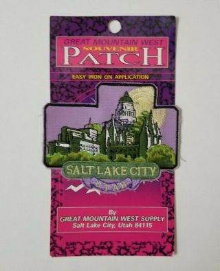 Salt Lake City Utah Souvenir Patch Iron On Collectors Great Mountain West