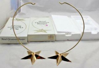 Dept 56 Metal 9 " Ornament Hanger Star Weighted Base 24 Kt Gold Plated 77054