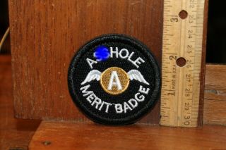 Novelty Embroidered Patch Sew On A Hole Merit Badge