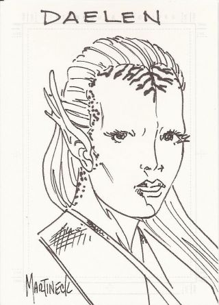 2001 Rittenhouse Archives Women Of Star Trek Voyager Sketch Sketchafex Martineck