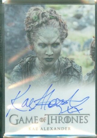 Game Of Thrones Season 6 Kae Alexander As Leaf Autograph Card