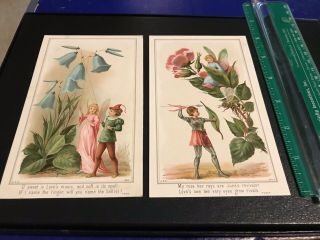Victorian Christmas Cards Fairies And Flowers