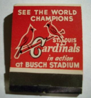 Vintage St.  Louis Cardinals 1965 World Champs Matchbook,  Ticket Order Schedule