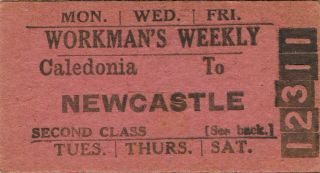 Railway Tickets A Trip From Caledonia To Newcastle By The Old Nswgr And The Smr