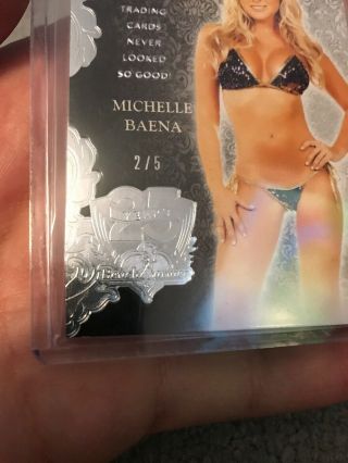 2018 BENCHWARMER 25th Premium Base Card Silver Michelle Baena 2/5 3