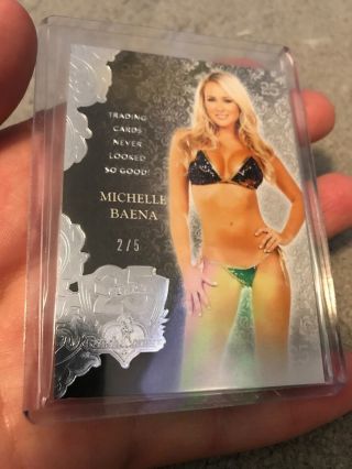 2018 BENCHWARMER 25th Premium Base Card Silver Michelle Baena 2/5 4