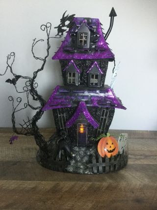 Halloween Tea Light Haunted House Thin Metal Witch Ghost Pumpkin Candle Light