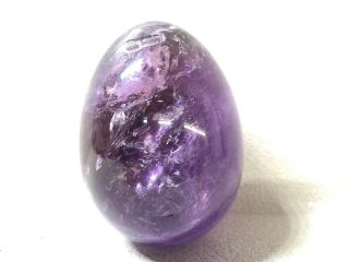 227 Grams Amethyst Egg Shaped Stone Paperweight Healing Crystal & Energy Stone 3