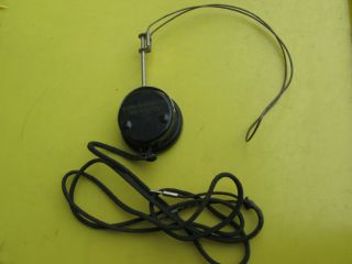 Vintage Antique Trimm Headphone Set For Tube Radio - Tests Okay With Battery