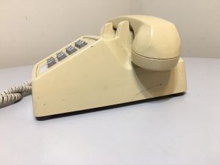 Vintage GTE Push Button Touch Tone Desk Phone Beige /Tan 3